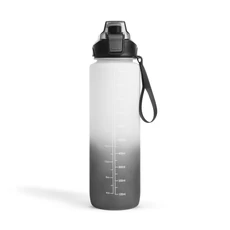 Sport kulacs, opálos, fekete-fehér színátmenetes, 1l