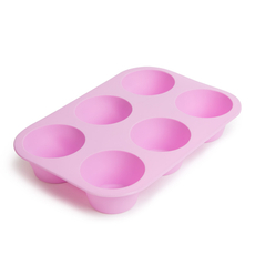 Family szilikon muffinsütő-forma, pink, 6 adagos