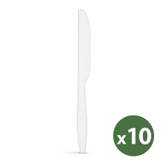 Többször használatos bioműanyag kés készlet, 10 db/csomag