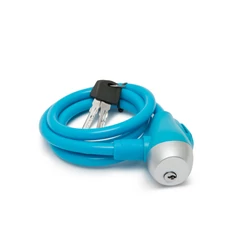 Kerékpár sodrony lakat, kék, 10mmx120cm