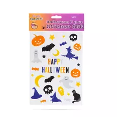 Halloween-i 3D matrica szett, holografikus tök, 6 db/csomag