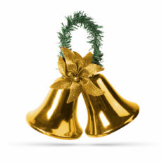 Family karácsonyi dekor harang, arany