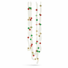 Karácsonyi organza girland,  többszínű, 10mm, 2,7m