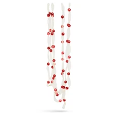 Karácsonyi organza girland,  piros, 10mm, 2,7m
