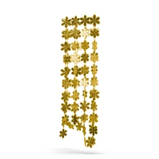 Karácsonyi hópehely girland, arany, 2,7m