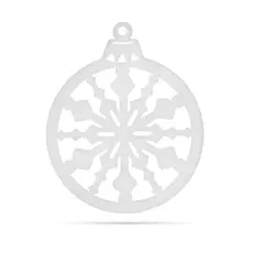 Karácsonyi dekor gömbdísz, fehér-arany, 36,5x44cm