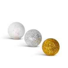 Family karácsonyi gömb dísz, glitteres, polifoam golyók, 20 mm, 2 féle