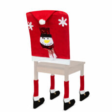 Family karácsonyi székdekor szett, hómber, piros-fehér, 50x60cm