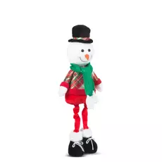 Family karácsonyi textil manó figura, hóember, 58x18x13cm