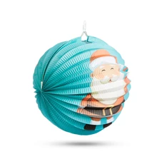 Family karácsonyi lampion mikulás mintával, 25cm