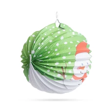 Family karácsonyi lampion hóember mintával, 25cm