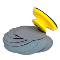 Blue Dolphin kézi tépőzáras csiszolófelfogó szett, kerek, 125mm