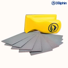 Blue Dolphin kézi tépőzáras csiszolófelfogó szett, téglalap, 70x125mm