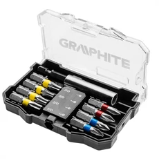 Graphite csavarbehajtó bit készlet, 25mm, 10 darabos