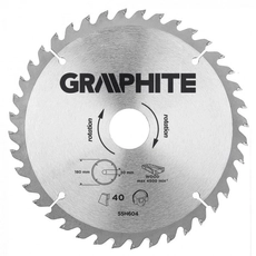 Graphite 55H604 vídiás körfűrészlap 180x30mm, 40fog