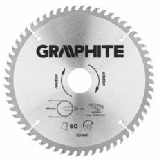 Graphite 55H605 vídiás körfűrészlap 180x30mm, 60fog