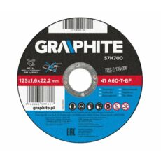 Graphite 41 A60-T-BF vágókorong fémhez, 125x1.6x22mm