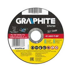 Graphite 41 A60-T-BF vágókorong, Inox, 125x1.0x22mm