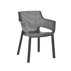 Hecht Elisa kerti szék, grafit, 50x60x78cm