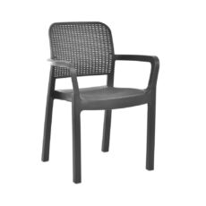 Hecht Samana kerti szék, graphit, 50x59x84cm