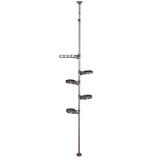 Teleszkópos virágtartó, szürke, 230-290cm