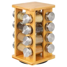 Bambusz fűszertartó állvány, 1+16db