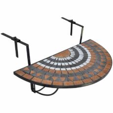HOP1000929-2 Lehajtható balkon asztal, barna
