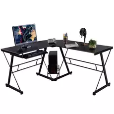 L - alakú íróasztal fekete