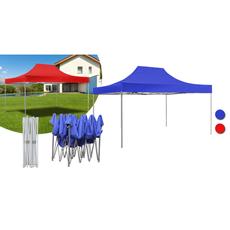 Kerti pavilon, összecsukható 3x4,5 m, kék