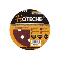 Hoteche tépőzáras csiszolópapír, 8 lyuk, 125mm, P80, 50db