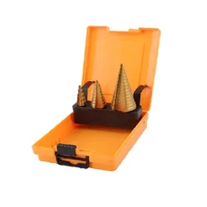 Hoteche lépcsős fúró készlet, HSS, 3 részes