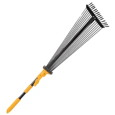 Hoteche lombseprű teleszkópos fém nyéllel, állítható fej, 15fog, 80-160cm