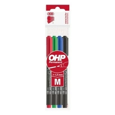 ICO OHP Permanent alholos jelölőfilc, színes, 1-1.5mm, 4db