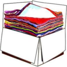 Pamut törlőkendő, szegetlen, színes, 37x37cm, 400db