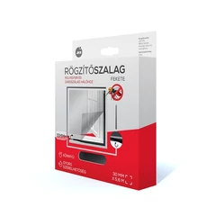Rovarháló rögzítőszalag, erősített poli/üvegszálas, fekete, 5,6mx30mm