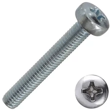 Metrikus csavar, D-fejű, horganyzott, M6x20, 10db