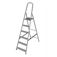 Acél háztartási létra 5+1 fokos fellépővel