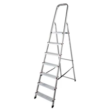 Krause háztartási alu létra 6+1 fokos fellépővel, 150kg