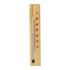 Szobai hőmérő fa hátlappal, 20cm