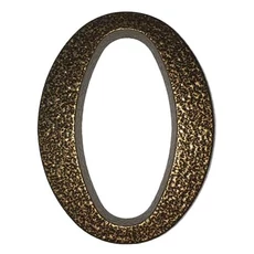 SB alumínium házszám 0, barna, 10cm