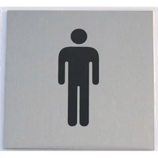 Öntapadó alumínium tábla &quot;férfi WC&quot;, 60x60mm