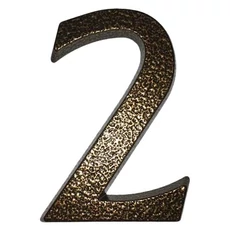 SB alumínium házszám 2, barna, 10cm