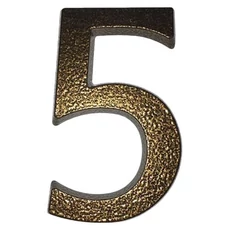 SB alumínium házszám 5, barna, 10cm