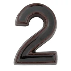 SB kerámia házszám 2, barna, 12cm