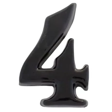 SB kerámia házszám 4, fekete, 12cm