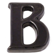 SB kerámia házszám &quot;B&quot; betű, fekete, 12cm