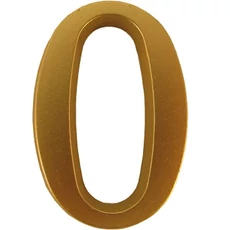 SB öntapadós matt arany ajtószám &quot;0&quot;, 4,5cm