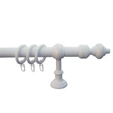 Műanyag rúdkarnis tartozékokkal, fehér, d=28mm, 120cm