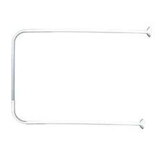 Zuhanyfüggöny tartó U elem, fehér, 90x90x90cm