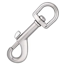 Karabiner bliszterben, forgó rugós, nikkelezett, 70mm